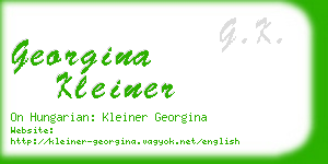georgina kleiner business card